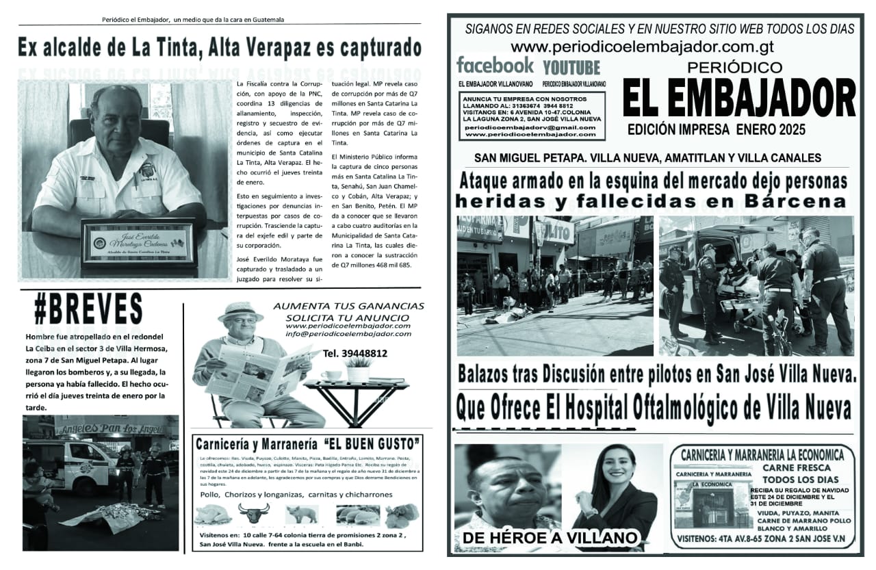 ¡Periódico El Embajador ahora en edición impresa!