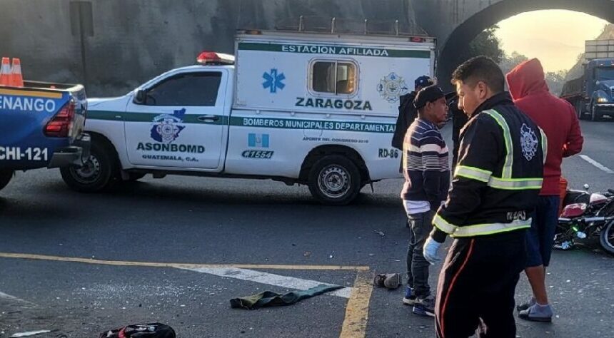 Chimaltenango: Percance vial deja un motorista fallecido