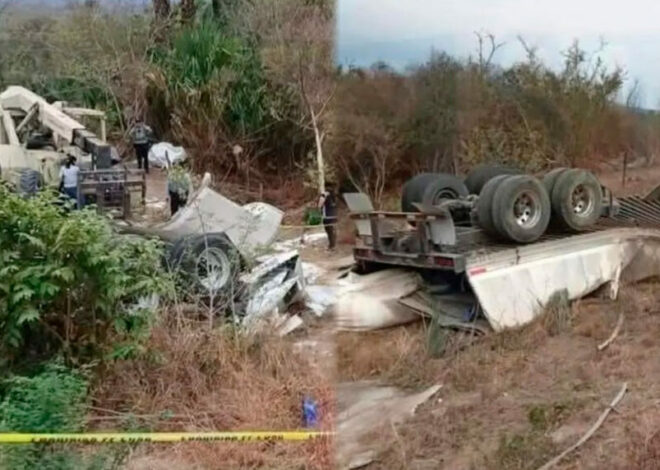 Abuelito muere aplastado por la caja de un tráiler cuando participaba en saqueo de productos