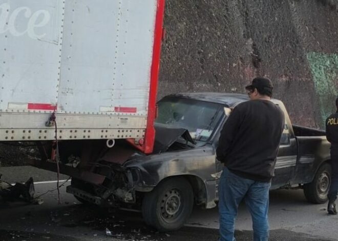 Accidente de tránsito en la ruta a occidente deja a dos personas heridas