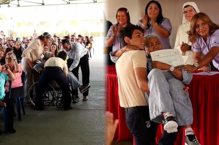 Graban tierna manera en la que joven honró a su abuelita durante su graduació
