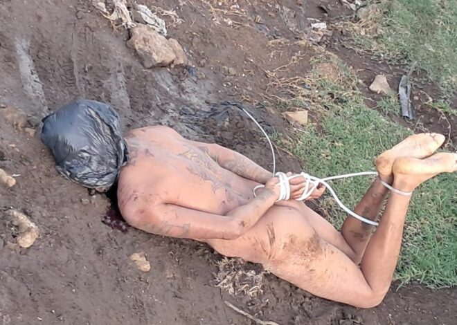 ENCUENTRAN EL CADAVER DE UNA PERSONA ATADA DE PIES Y MANOS EN ULICES ROJAS, BARCENAS VILLA NUEVA.