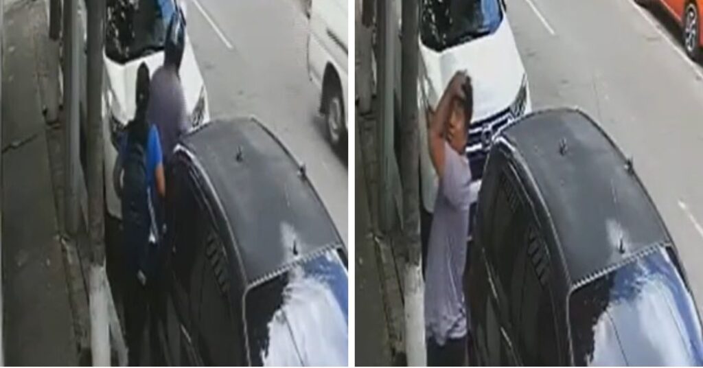 Pareja roba piezas de auto en zona 6 desafiando cámaras de seguridad