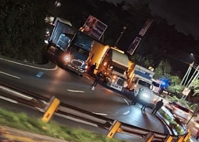 Accidente múltiple de tráileres en ruta Interamericana frena tráfico a occidente