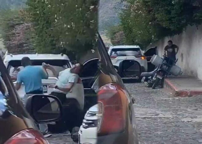 Tremenda pelea entre repartidor de gas y conductor de vehículo