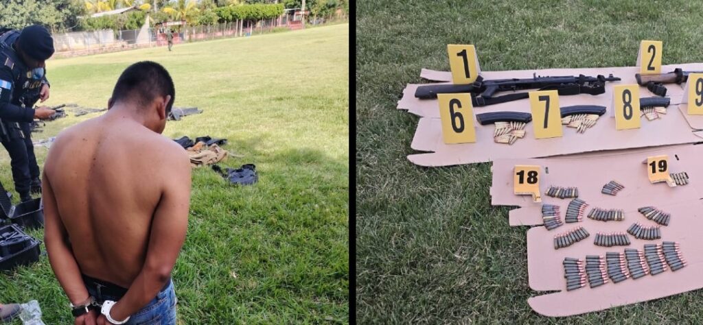 Huehuetenango: Capturan a hombre armado cuando pretendía cruzar a México con fusil AK-47