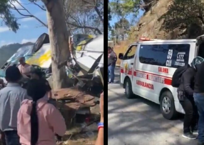 Un fallecido y 24 heridos deja accidente de autobús en ruta a Salamá