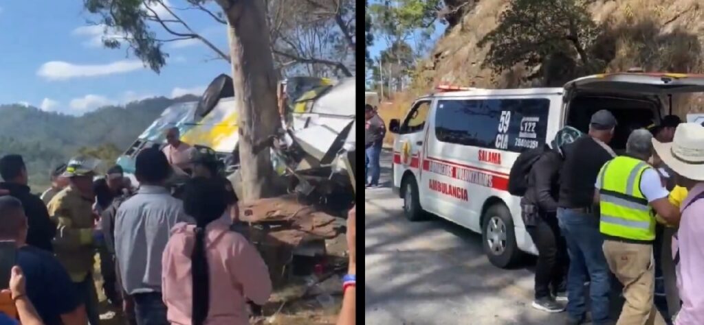 Un fallecido y 24 heridos deja accidente de autobús en ruta a Salamá